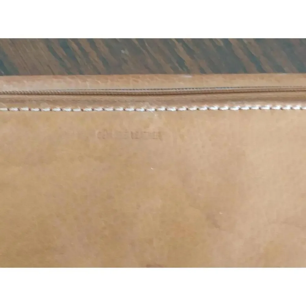 Y2K vintage fossil brown leather tri fold wallet‎